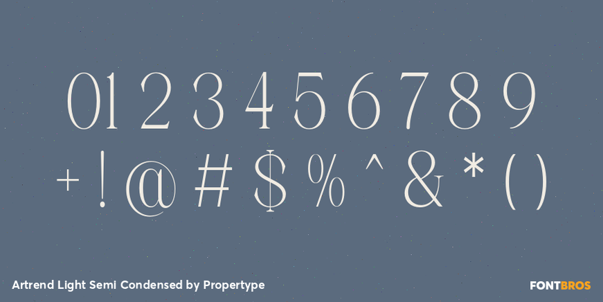 Artrend Light Semi Condensed Font Poster #4