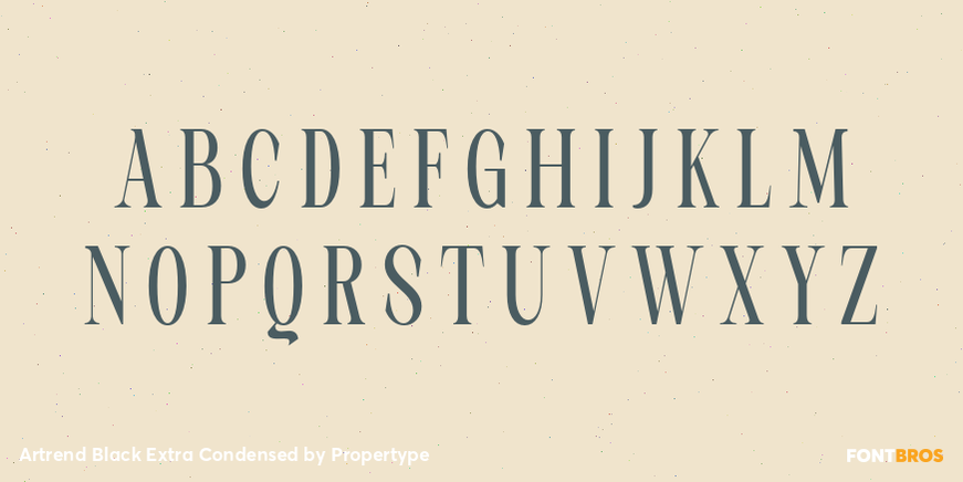 Artrend Black Extra Condensed Font Poster #2