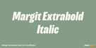 Margit Extrabold Italic Thumbnail #1