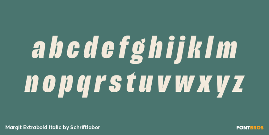 Margit Extrabold Italic Font Poster #3