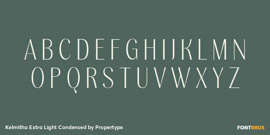 Kelmitha Extra Light Condensed Font Poster #2