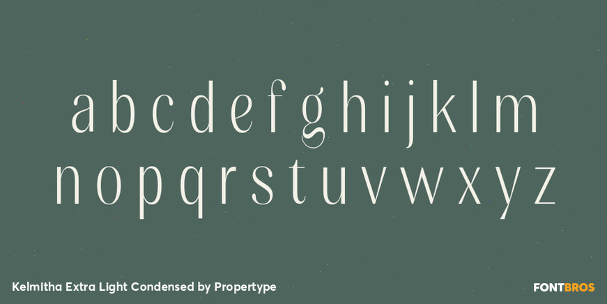 Kelmitha Extra Light Condensed Font Poster #3