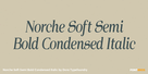 Norche Soft Semi Bold Condensed Italic Thumbnail #1