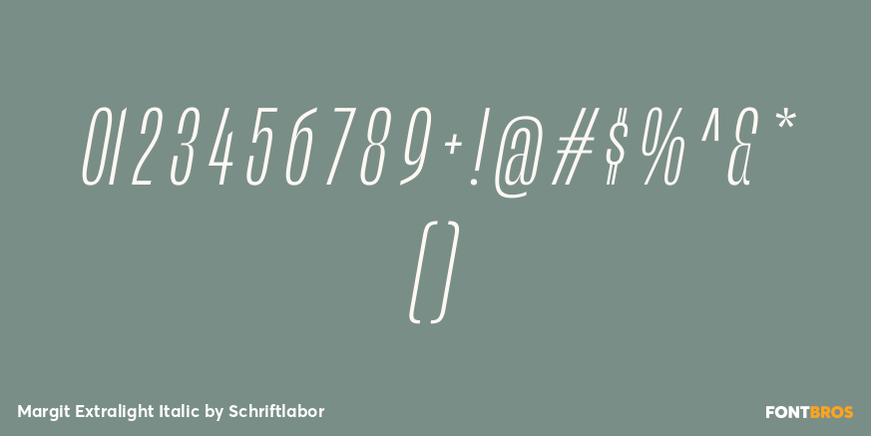 Margit Extralight Italic Font Poster #4