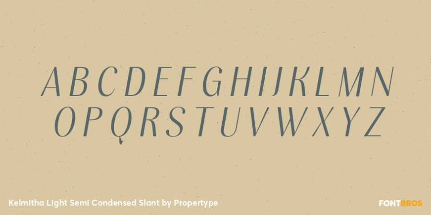 Kelmitha Light Semi Condensed Slant Font Poster #2