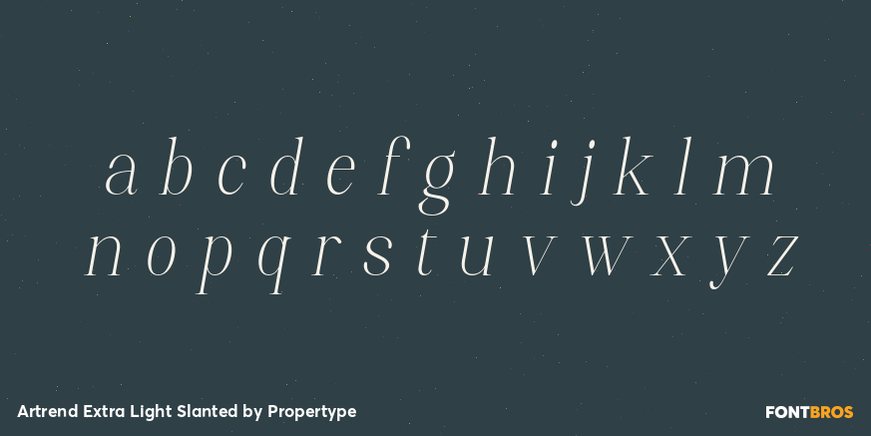 Artrend Extra Light Slanted Font Poster #3