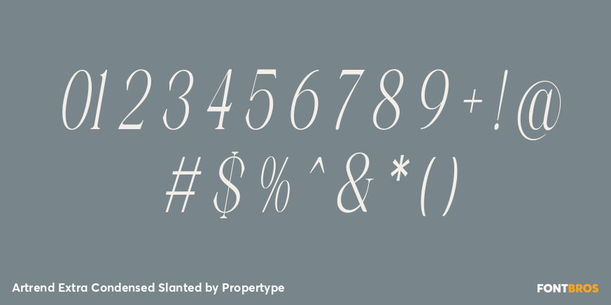 Artrend Extra Condensed Slanted Font Poster #4