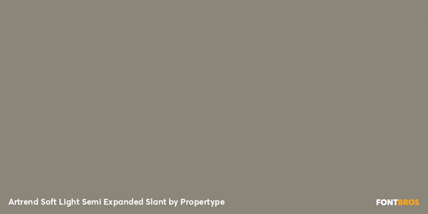 Artrend Soft Light Semi Expanded Slant Font Poster #2