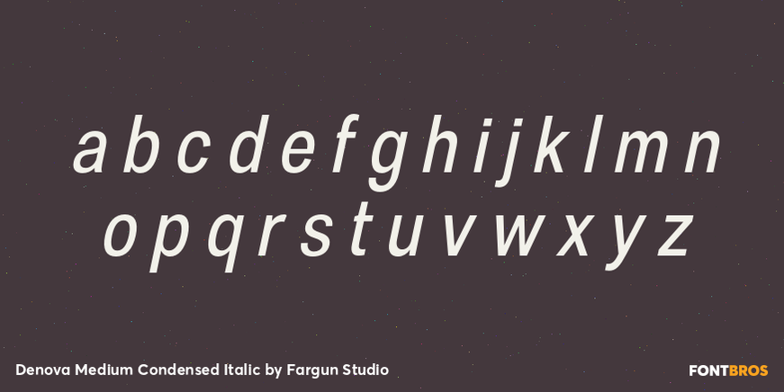 Denova Medium Condensed Italic Font Poster #3