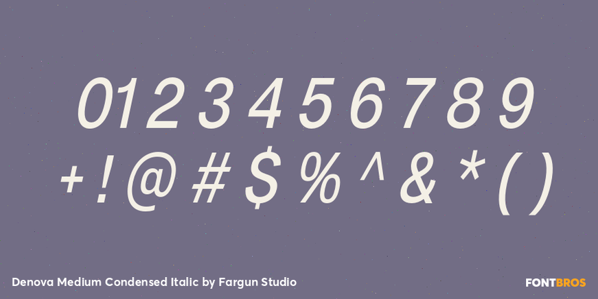 Denova Medium Condensed Italic Font Poster #4