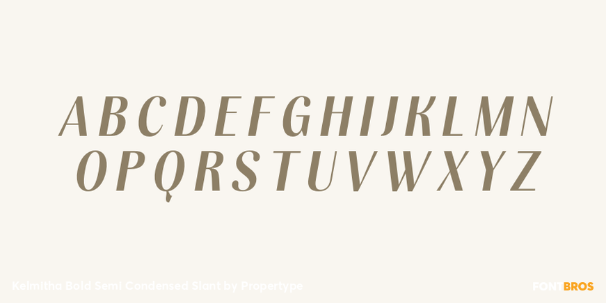 Kelmitha Bold Semi Condensed Slant Font Poster #2