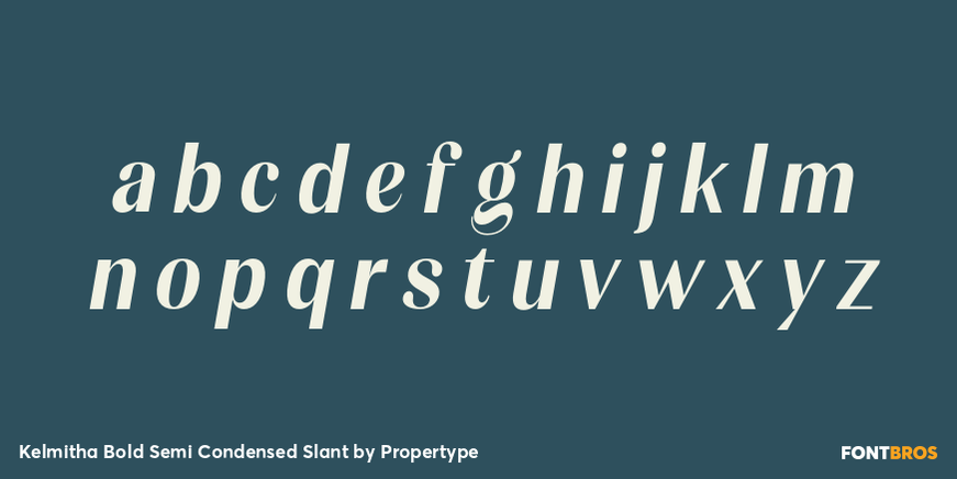 Kelmitha Bold Semi Condensed Slant Font Poster #3