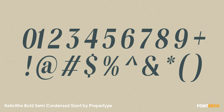 Kelmitha Bold Semi Condensed Slant Font Poster #4