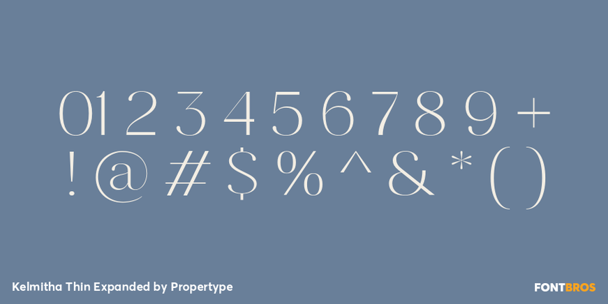 Kelmitha Thin Expanded Font Poster #4