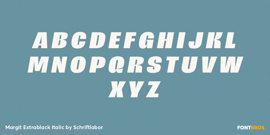 Margit Extrablack Italic Font Poster #2