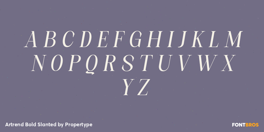 Artrend Bold Slanted Font Poster #2