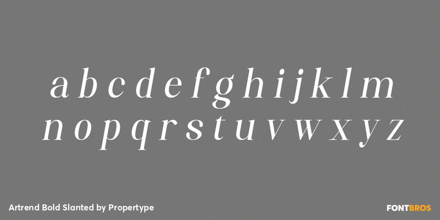 Artrend Bold Slanted Font Poster #3