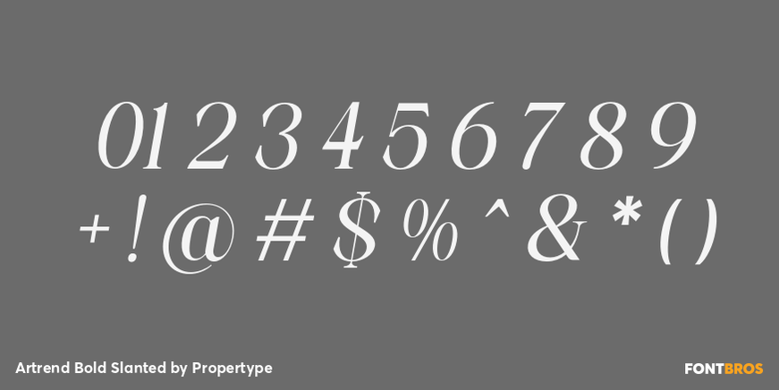 Artrend Bold Slanted Font Poster #4