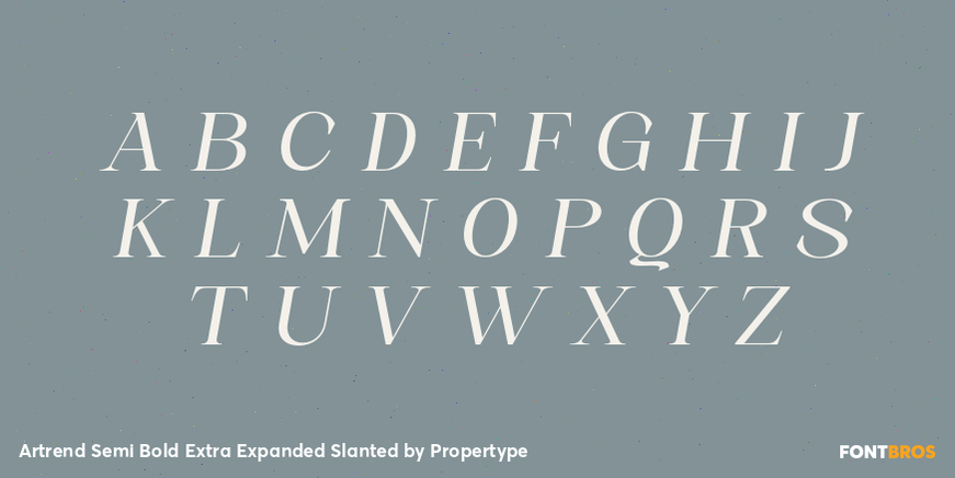 Artrend Semi Bold Extra Expanded Slanted Font Poster #2