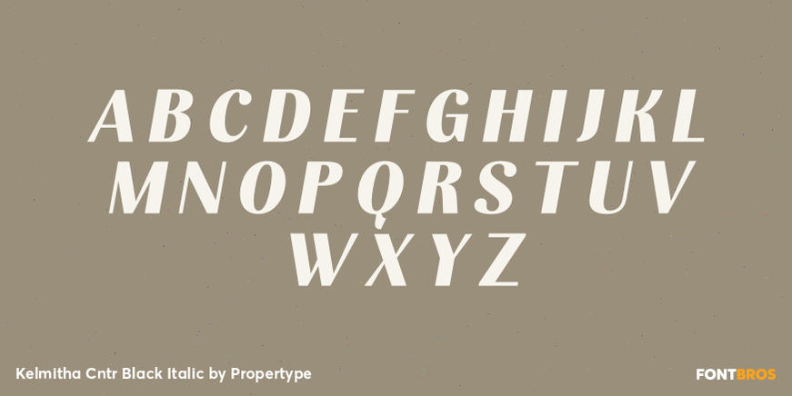 Kelmitha Cntr Black Italic Font Poster #2