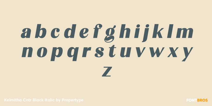 Kelmitha Cntr Black Italic Font Poster #3