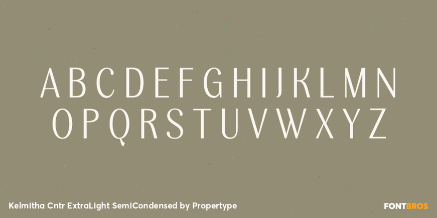 Kelmitha Contrast Extra Light Semi Condensed Font Poster #2
