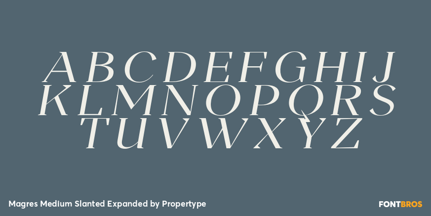 Magres Medium Slanted Expanded Font Poster #2