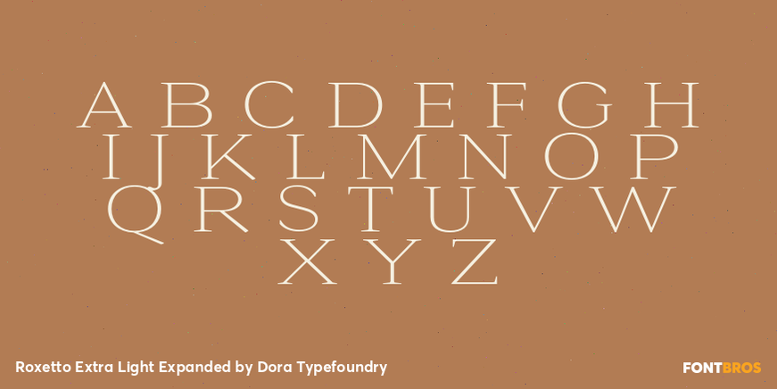 Roxetto Extra Light Expanded Font Poster #2