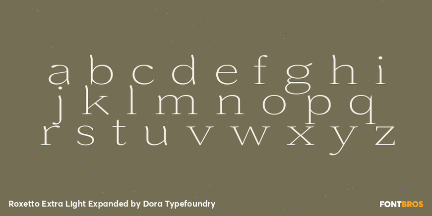 Roxetto Extra Light Expanded Font Poster #3
