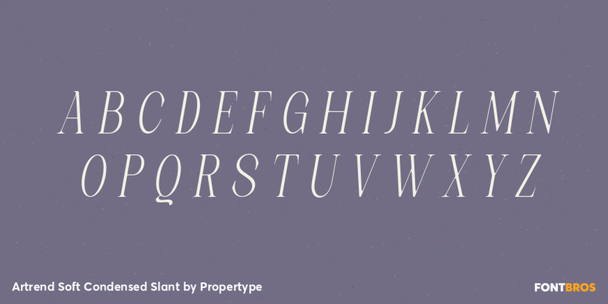 Artrend Soft Condensed Slant Font Poster #2