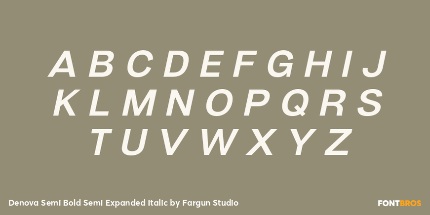 Denova Semi Bold Semi Expanded Italic Font Poster #2