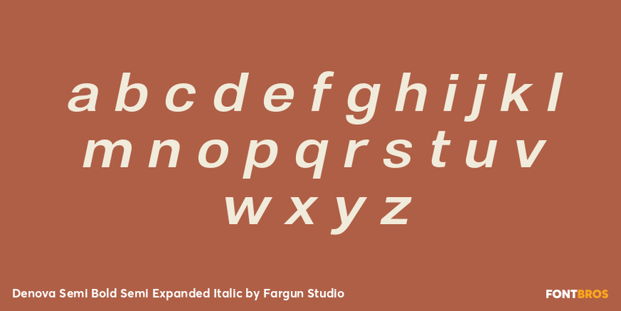 Denova Semi Bold Semi Expanded Italic Font Poster #3