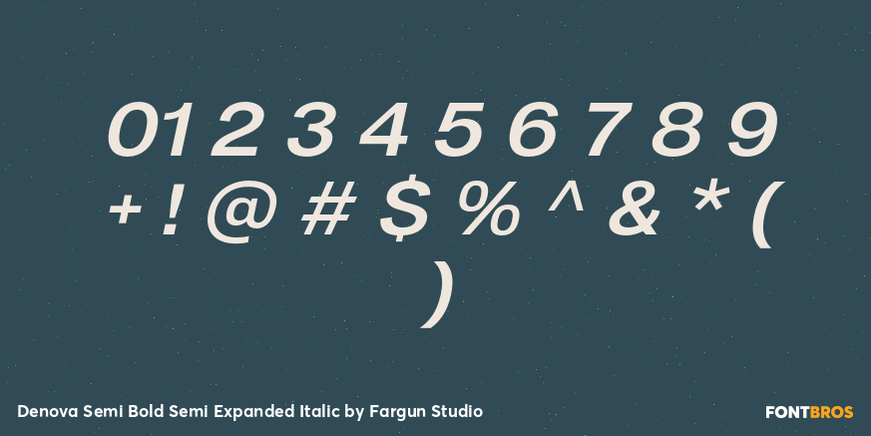 Denova Semi Bold Semi Expanded Italic Font Poster #4