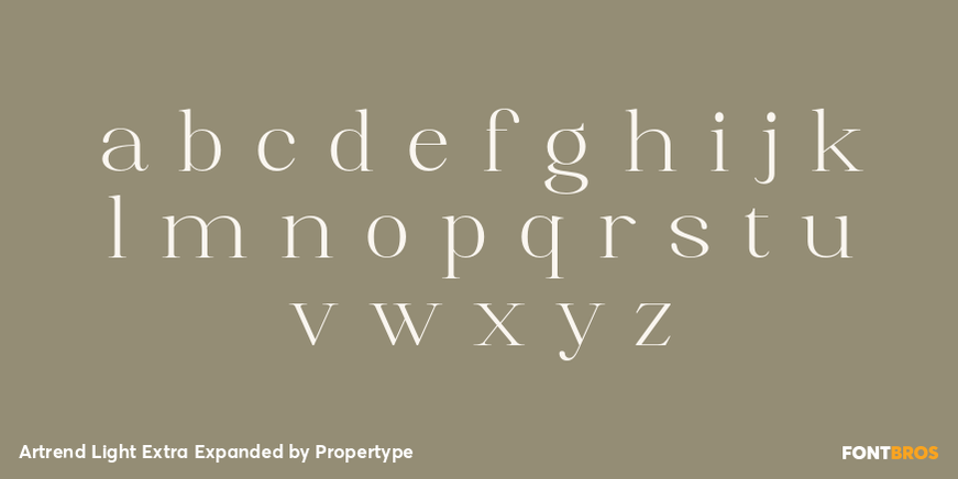 Artrend Light Extra Expanded Font Poster #3