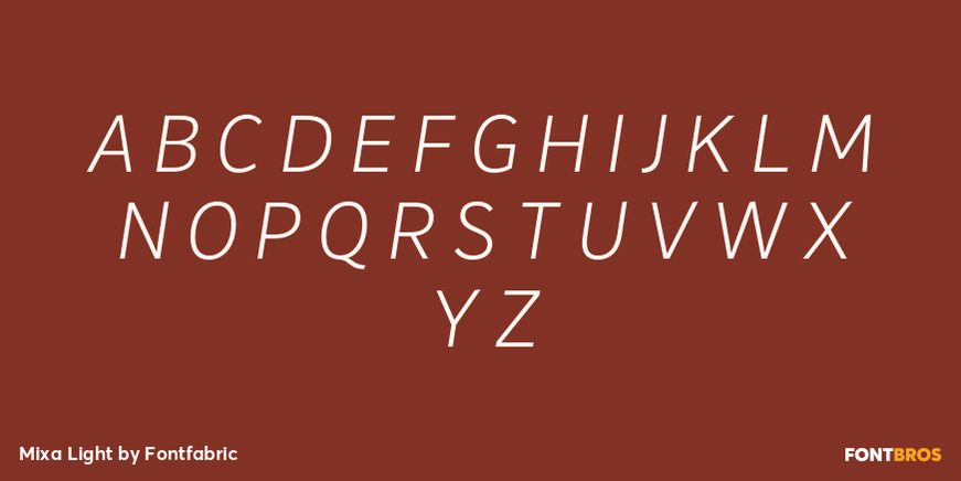Mixa Light Font Poster #2