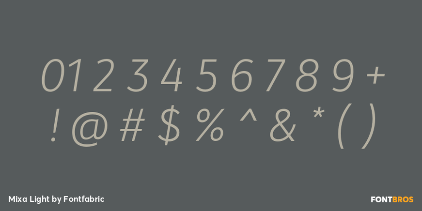 Mixa Light Font Poster #4