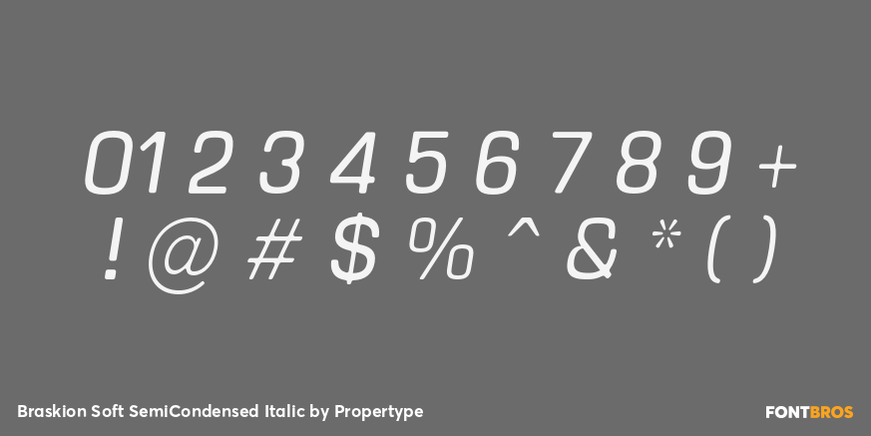 Braskion Soft SemiCondensed Italic Font Poster #4
