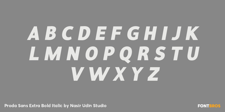 Proda Sans Extra Bold Italic Font Poster #2