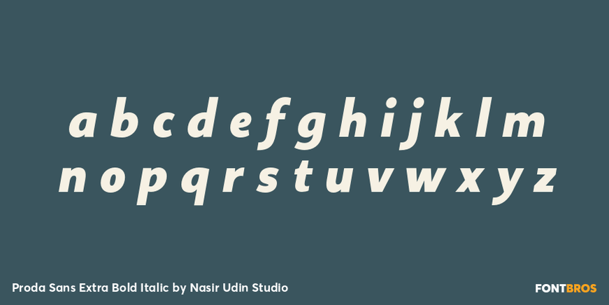 Proda Sans Extra Bold Italic Font Poster #3