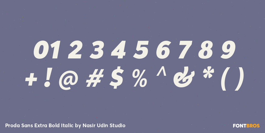 Proda Sans Extra Bold Italic Font Poster #4