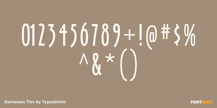 Gameness Thin Font Poster #4