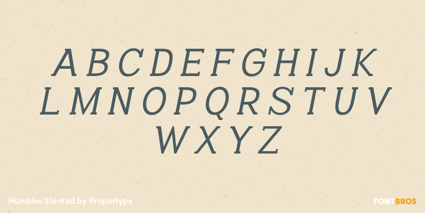 Humbles Slanted Font Poster #2