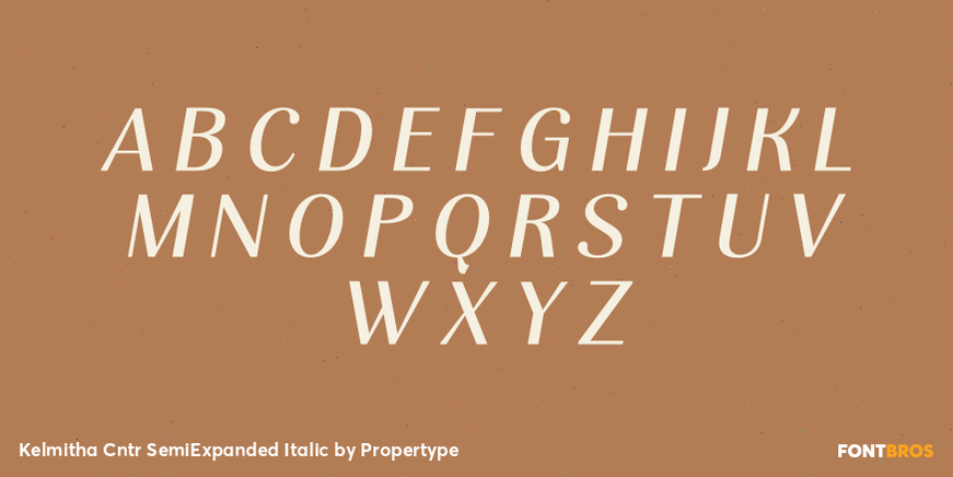 Kelmitha Contrast Semi Expanded Italic Font Poster #2