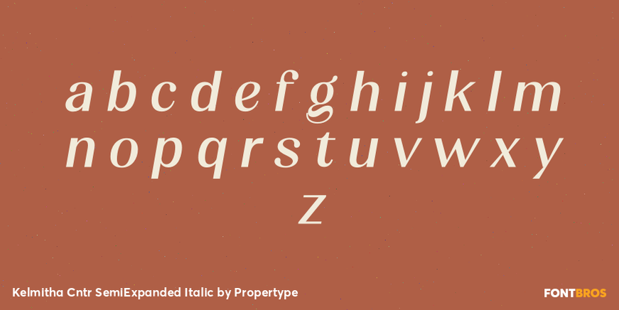 Kelmitha Contrast Semi Expanded Italic Font Poster #3