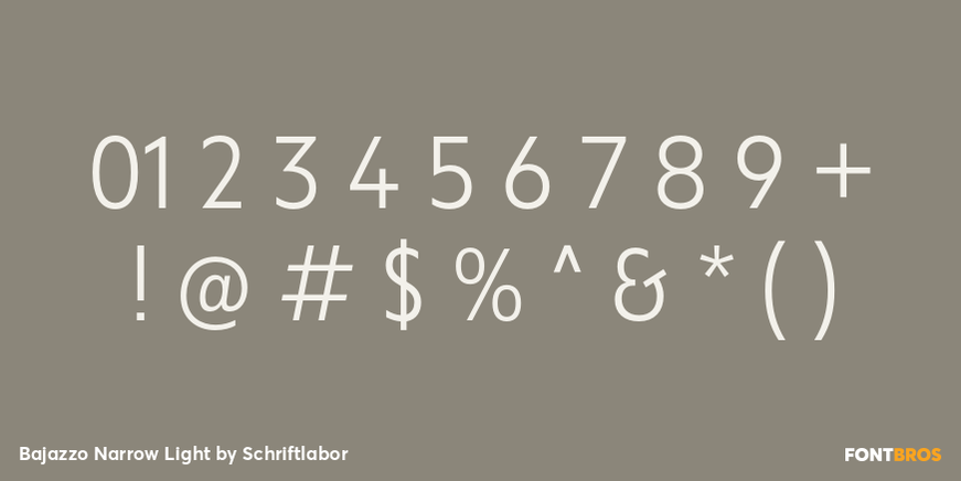 Bajazzo Narrow Light Font Poster #4