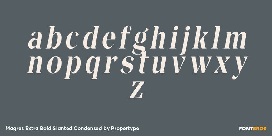 Magres Extra Bold Slanted Condensed Font Poster #3