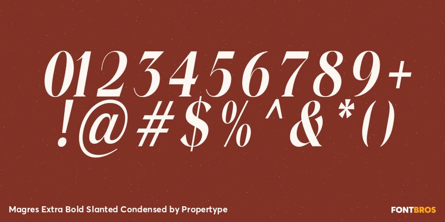 Magres Extra Bold Slanted Condensed Font Poster #4
