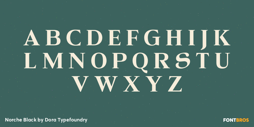 Norche Black Font Poster #2
