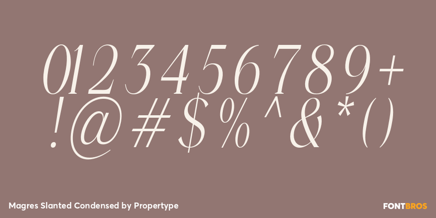 Magres Slanted Condensed Font Poster #4
