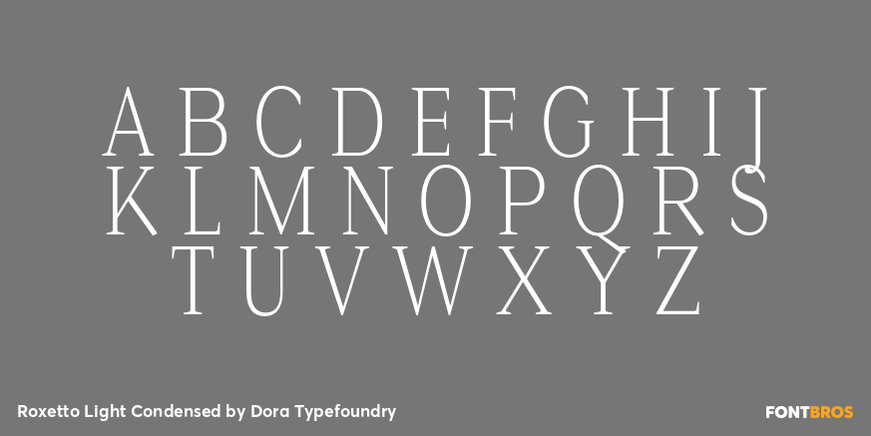 Roxetto Light Condensed Font Poster #2